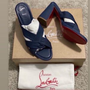 Christian ouboutin denim heels